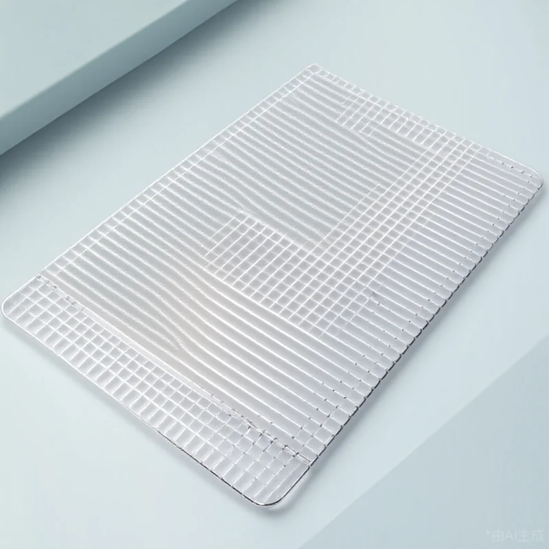 

1pc Stainless Steel Cooling Rack Baking Wire Rack Thickened Grid Mesh For Grilling Pan Outdoor Kitchen Multi-Function