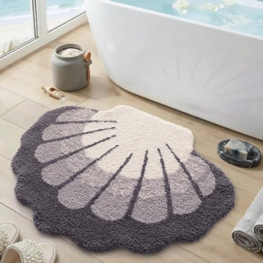 

Коврики для ванной с морскими ракушками, нескользящие, моющиеся, 30x38, ультрамягкие, милые, впитывающие, быстросохнущие, в морском стиле