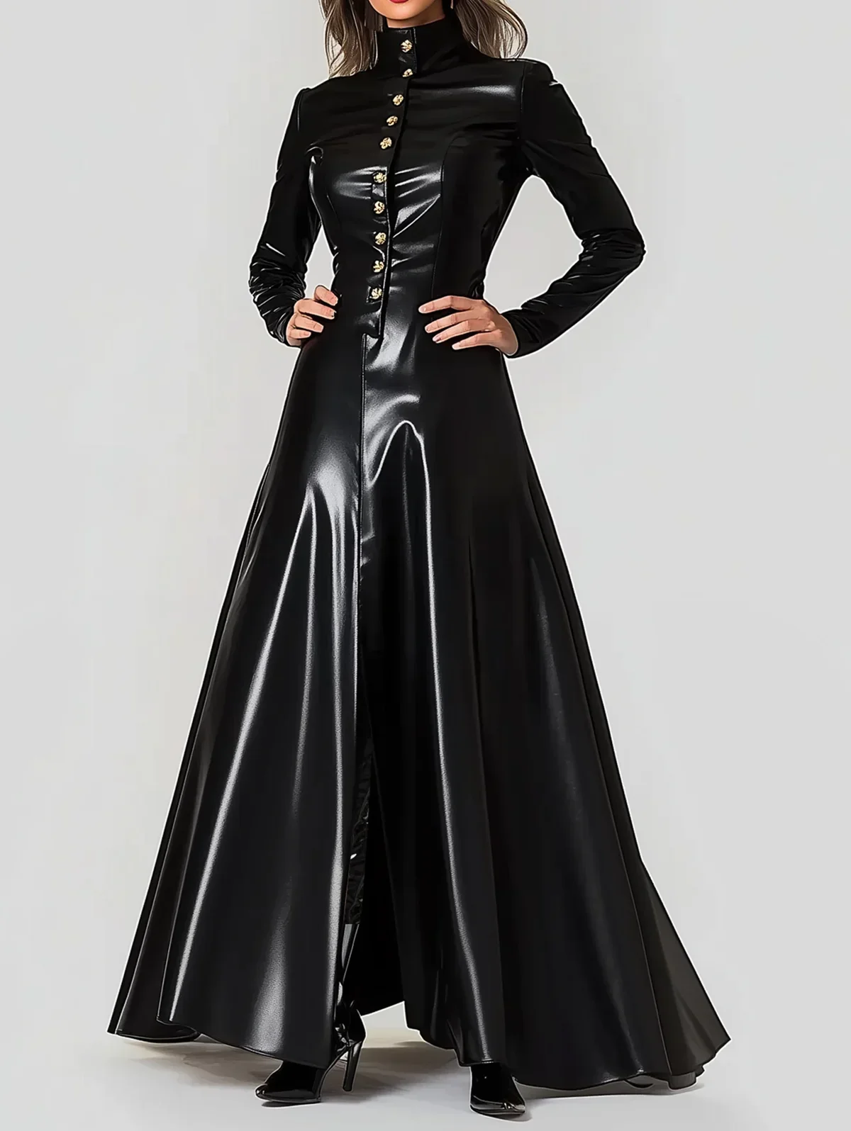 leather turtleneck dress Kenneth Cole