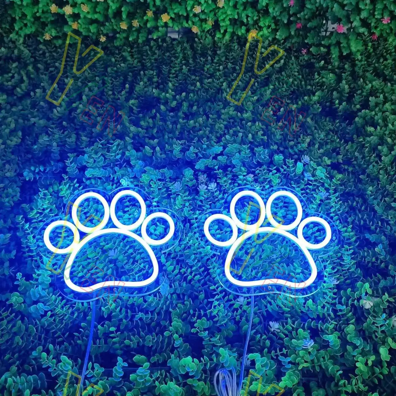 usb dog paw neon sign patas animais sinal de casamento de neon personalizado 5v 01