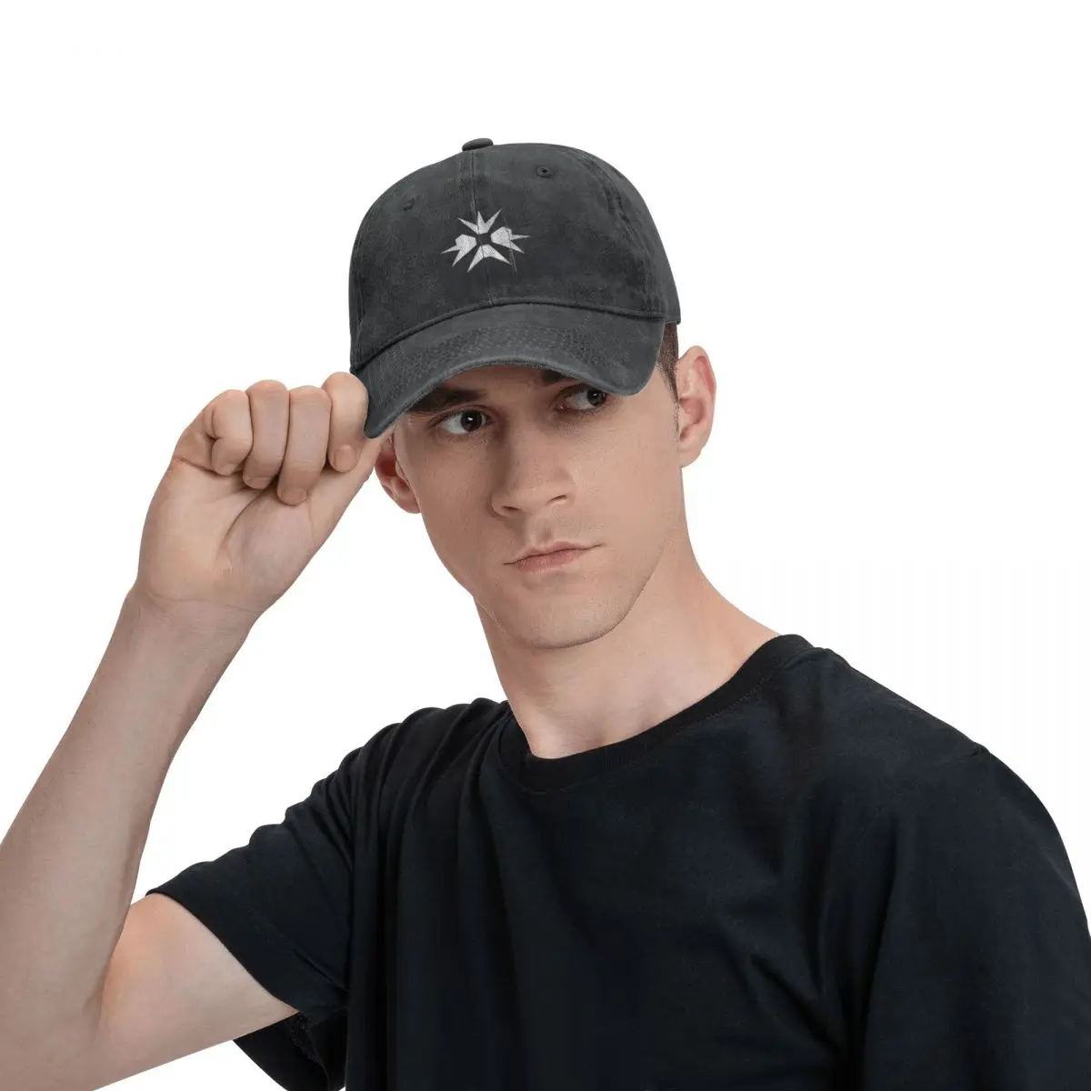 Cap Erra-unisex, chapéu de algodão branco com logotipo estourado, estilo cowboy