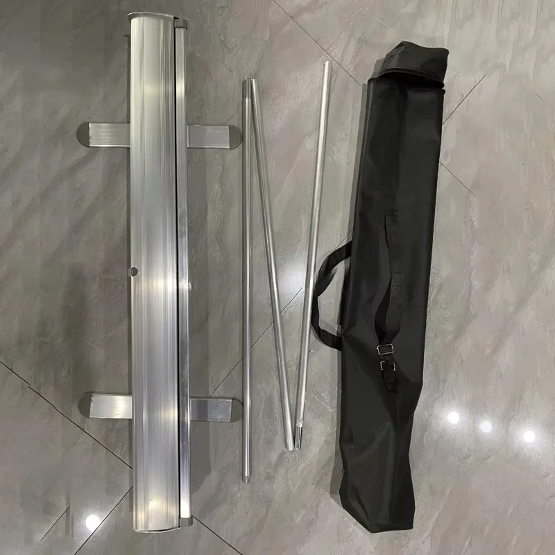 

Customized outdoor roll-up display rack Pull-up telescopic drum banner rack