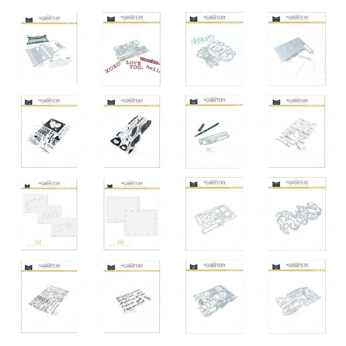 

Metal Cutting Dies for Scrapbooking New 2024 Flourished Phrases Love Words Sentiments Clear Stamps Embossing Stencils Sets