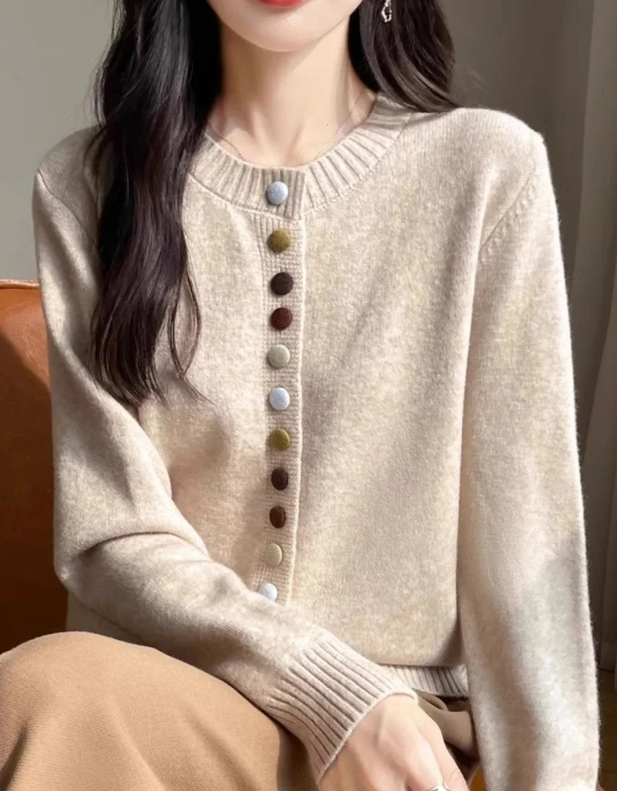 

Women Cardigans Fashion Single Breasted Thick Warm Autumn Winter Knitted Sweater Long Sleeve Cardigans Shirts