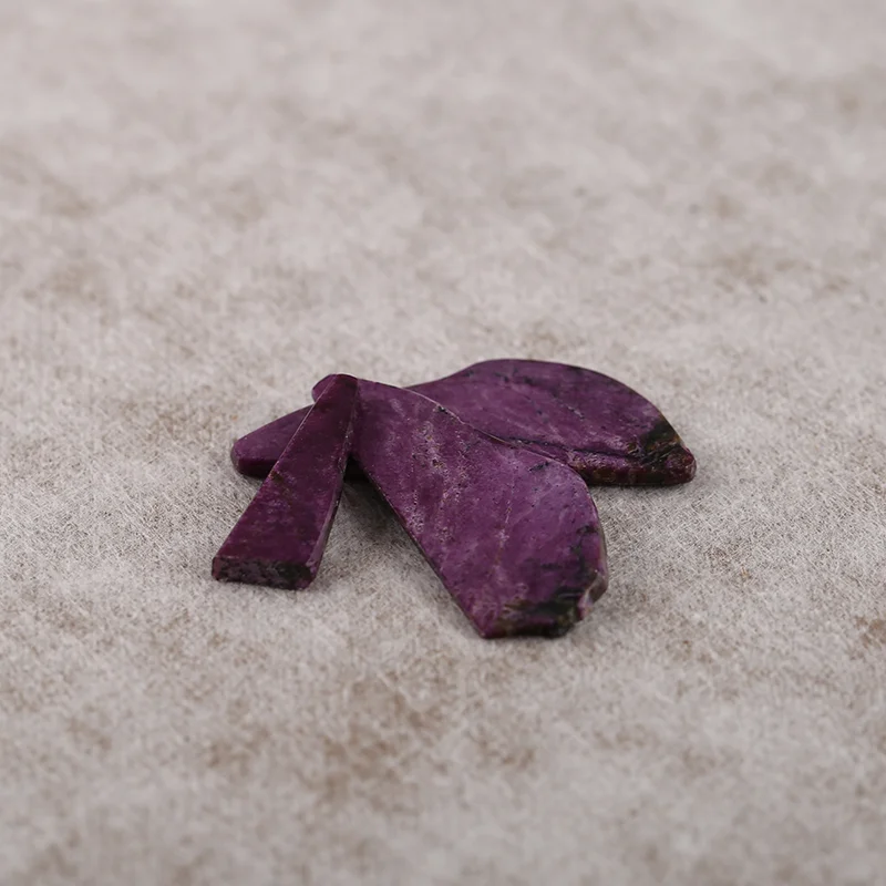 Limited Editi4PCS Nugget African Purple Stone Earring Beads, Handmade Natural stones Polished Stones for jewelry Making Supplies