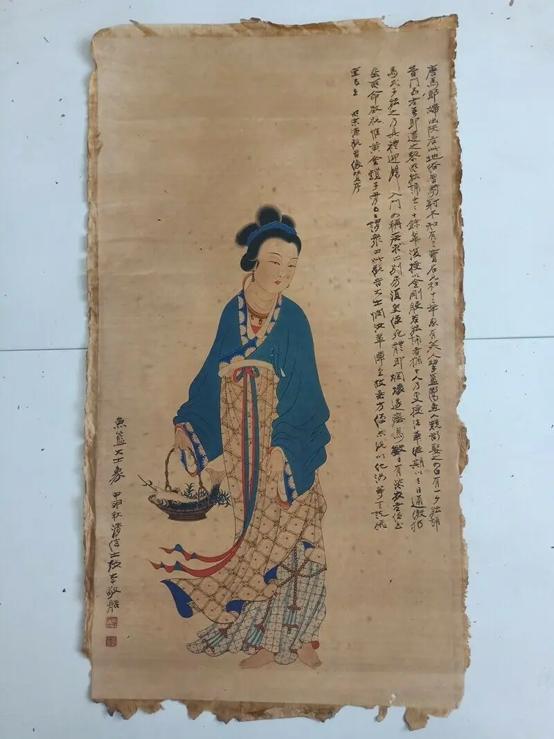 Chinese Old calligraphy painting Scroll 