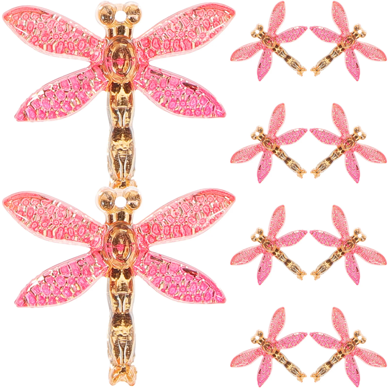 10Pcs Tiny Dragonfly Charms Resin Embellishments Mini Dragonfly Craft Supplies for Jewelry Making Garden Decorations