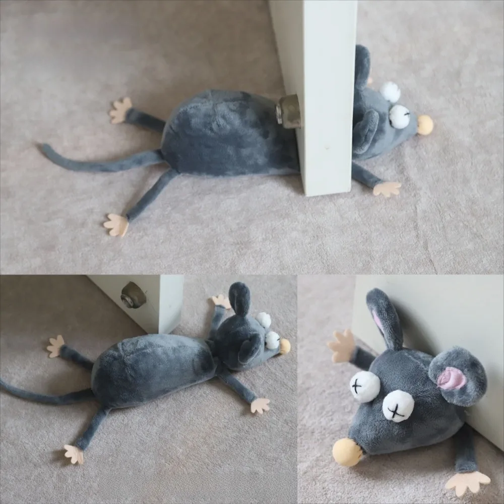 Plush Mouse Plush Door Stoppers Stuffed Animal Interior Use Door Stop Floor Protection 25cm Decorative Doorstop Door Protection