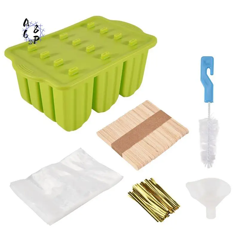 

A68P-Silicone Mold,Frozen Mold Maker For Ice Cream DIY,With 50PCS Sticks Bags