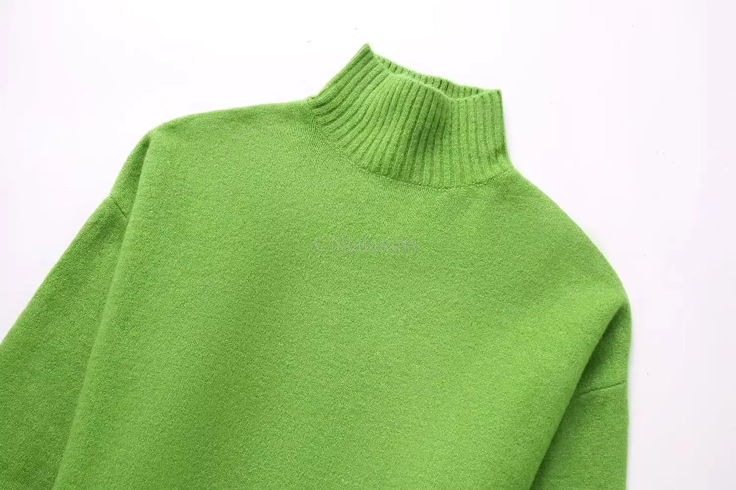 CNlalaxury 2023 Autumn Winter Women New Simplicity Versatile Half High Collar Soft Fashion Knitwear Jumper Female Sweater Tops