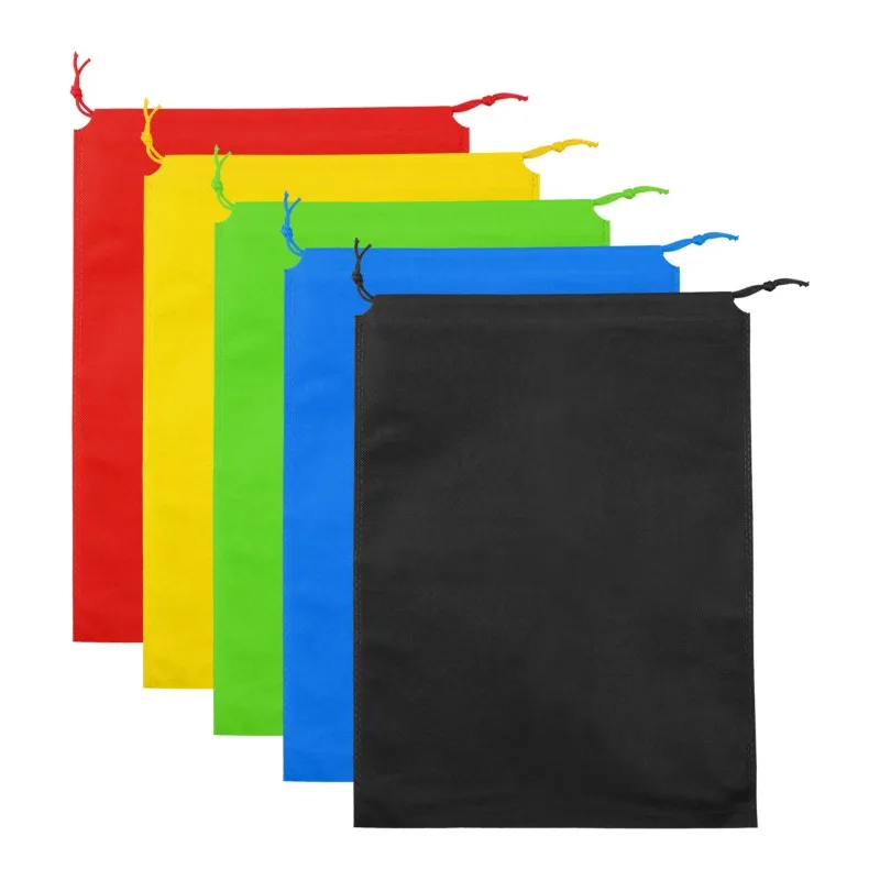 5/10pcs Travel shoe storage bag - durable non-woven dust-proof drawstring bag, suitable for organized travel accessories