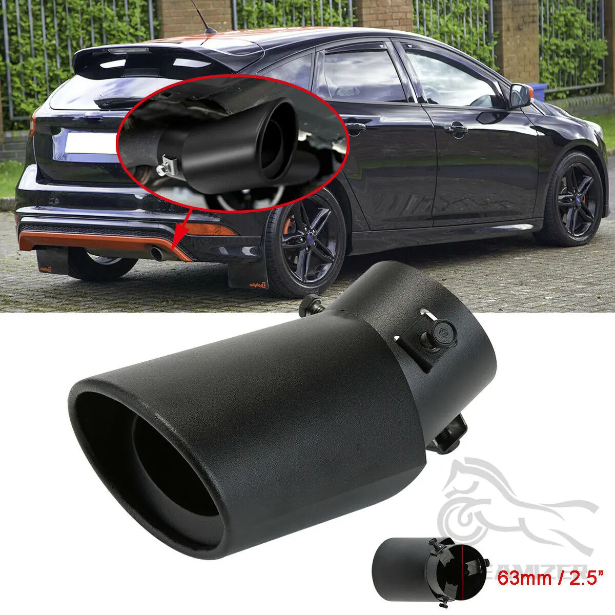 For Ford Focus 2 Car Exhaust Pipe Stainless Steel Rear Exhaust Pipe Tail Muffler Tip Matt Black Universal Car Exhaust Pipe For Ford Focus 2 Car Exhaust Pipe Stainless Steel Rear Exhaust Pipe Tail Muffler Tip Matt Black Universal Car Exhaust Pipe