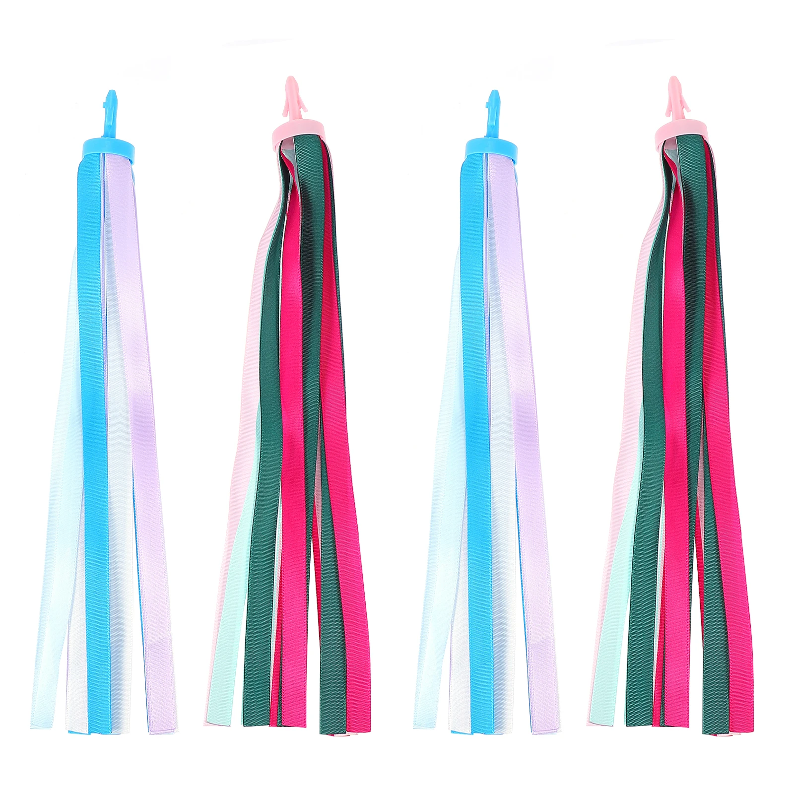

2 Pairs Scooter Tassels H Ribbons Bike Streamers Child Grip Plastic Polyester Durable Texture Kids Bikes Decorative Effect