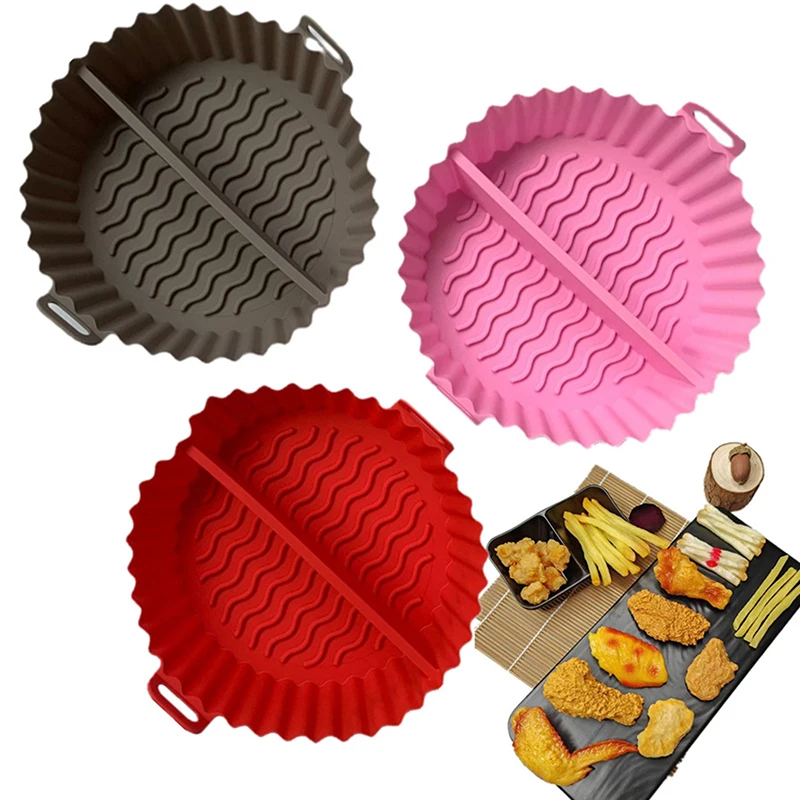 Mir en silicone réutilisable pour friteuse à air, panier de cuisson au four, friteuse à pizza, friteuse à air jetable, accessoires de doublure de poêle, synchronisation de silicone