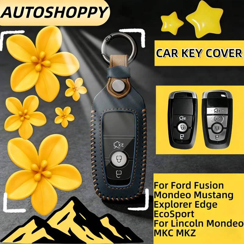 

For Ford Explorer Mustang Fusion Escape F150 F250 F350 F450 F550 Ford Raptor 2020 2021 Car Key Case Cover Accessories