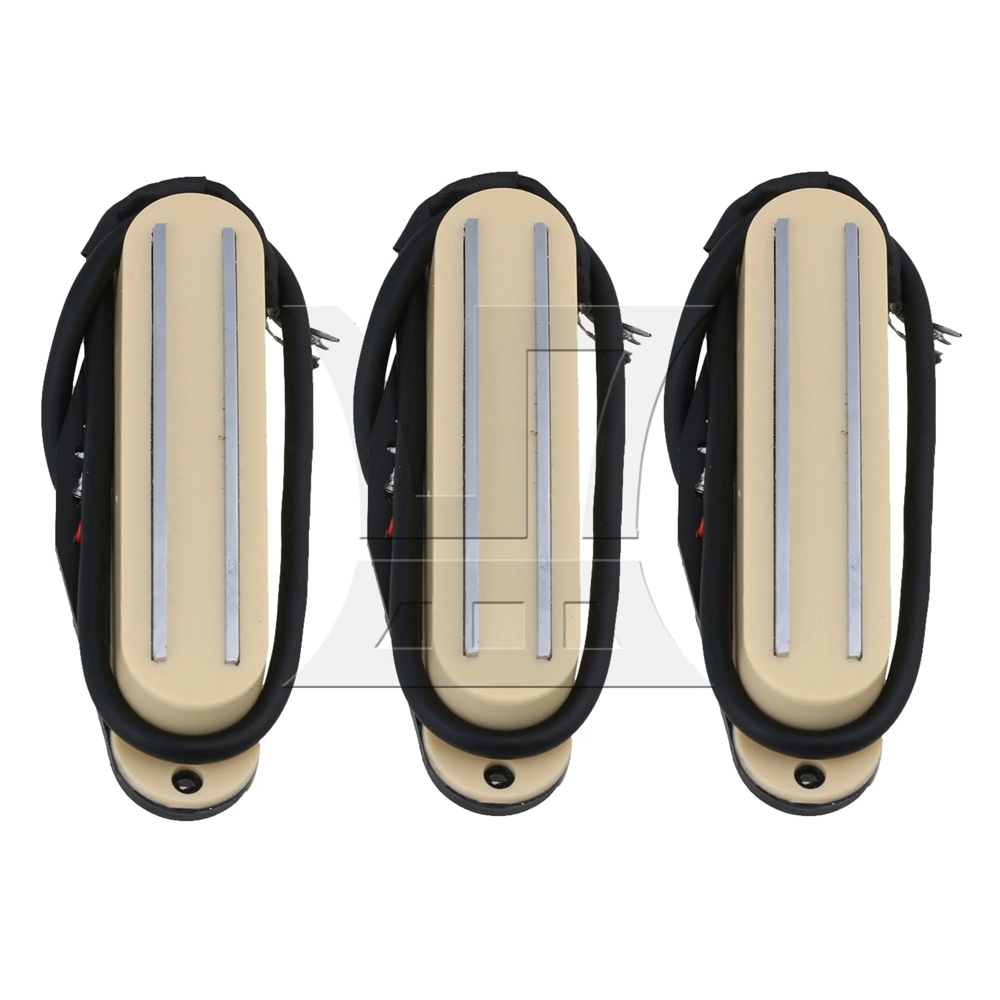 3 قطع من أسلاك السكك الحديدية المزدوجة لاقط مغناطيسي للجيتار الكهربائي بلون كريمي #5