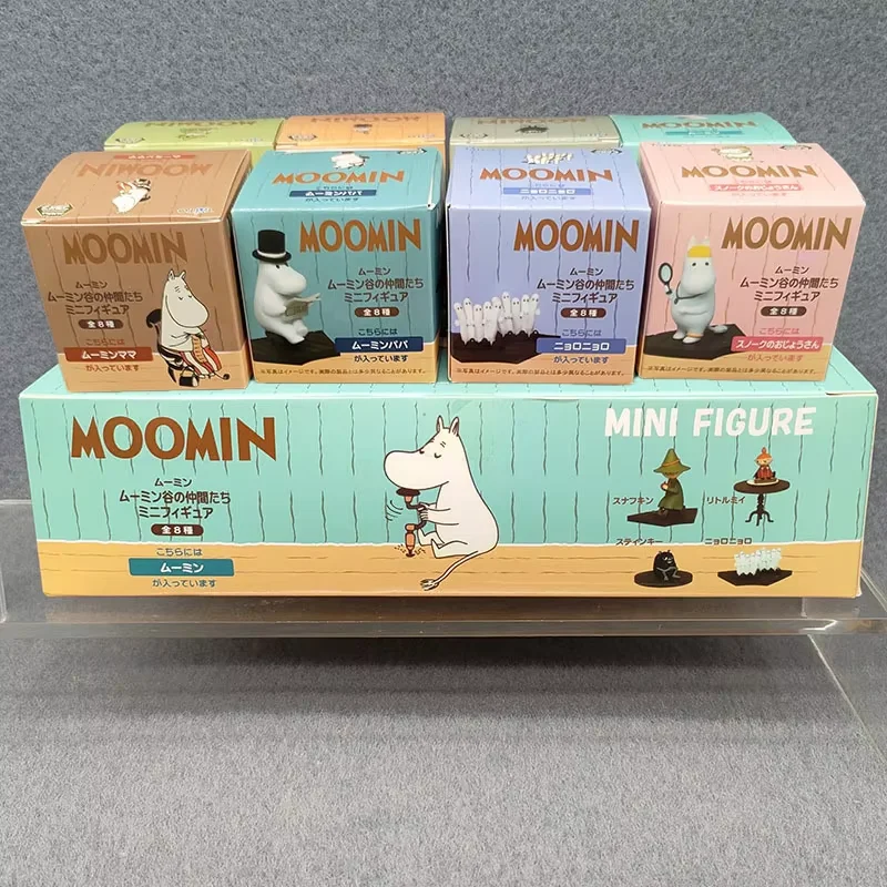 8 шт./кор. аниме Moomin слепая коробка серии милые фигурки модель Snork Maiden Moomin Valley мультфильм настольные украшения коллекционные подарки