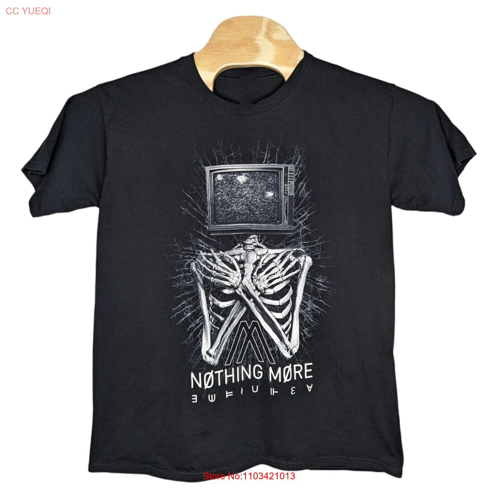 Футболка с надписью «Never More Band», «We Are Not machine World Tour», модель 2015 года, для рок-музыки