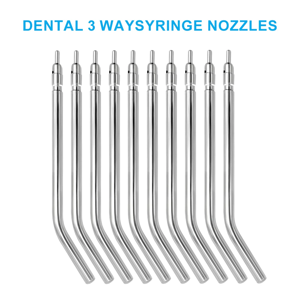 Denspay Dental 3 Way Syringe Tips Air Water Spray Triple Syringe For 3 Way Tube Stainless Steel Syringe Spray Nozzles Tips Gifts