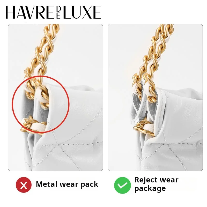 HAVREDELUXE-Pérola Cadeia Decorativa, Peça Anti-Desgaste para Chanel 22Bag, Proteção de Hardware, Acessórios Anel