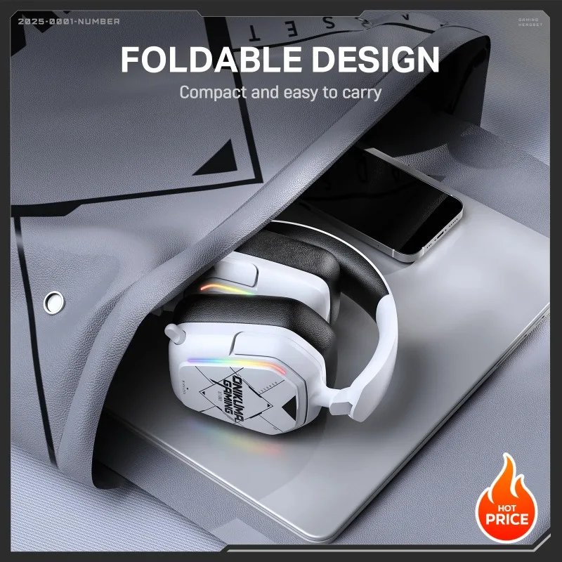 

ONIKUMAGT883 3-режимная гарнитура с микрофоном 90 ° Вращающиеся складные удобные в ношении Bluetooth 5.4, игровые музыкальные головные уборы, подарок