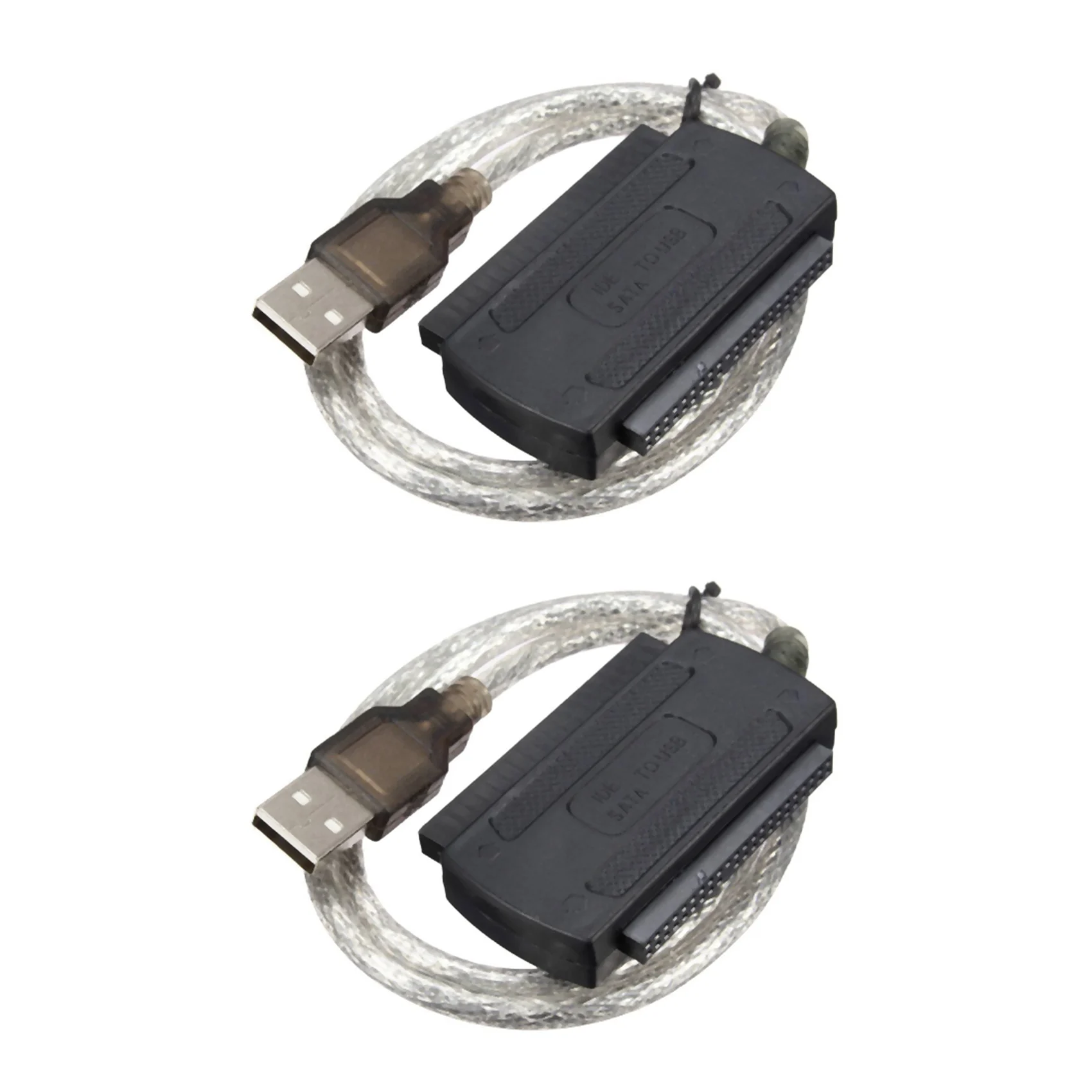 2X USB 2.0 Male To IDE SATA Adapter Converter Cable Hard Drive Adapter Cable For PC 2.5 Inch  3.5 Inch  HDD Hard Drive-Y18A