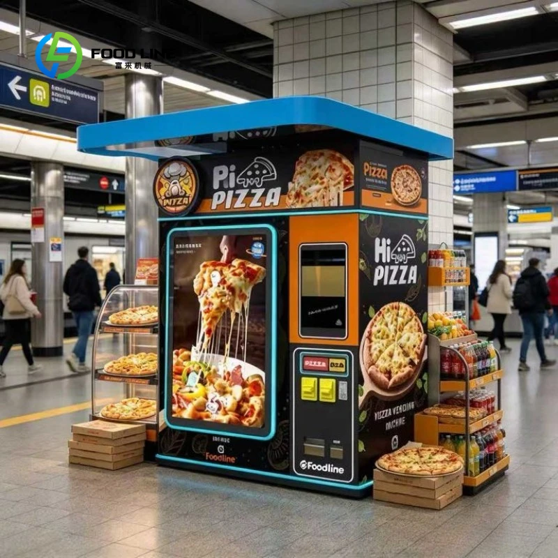 Fully Automatic Ai Self Service Hot Food Oven Noodles Coffee Pizza Vending Machine