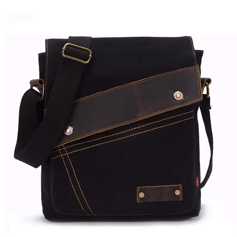 Shoulder Crossbody Bag For Men Canvas Larage Capacity Luxury Messenger Bags Commute Handbags Canvas Small Satchels Male Bags