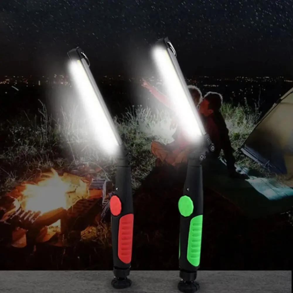 

Folding Flashlight Portable COB LED Work Light Magnetic Base Super Bright USB Rechargeable Torch Strip Lamp Handled Lamp