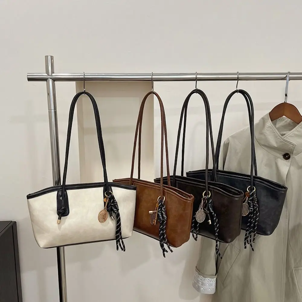 

Fashion Vintage Korean Style Bag Handbag Underarm Retro Tote Bag Armpit Large Capacity Single Shoulder Bag Girls