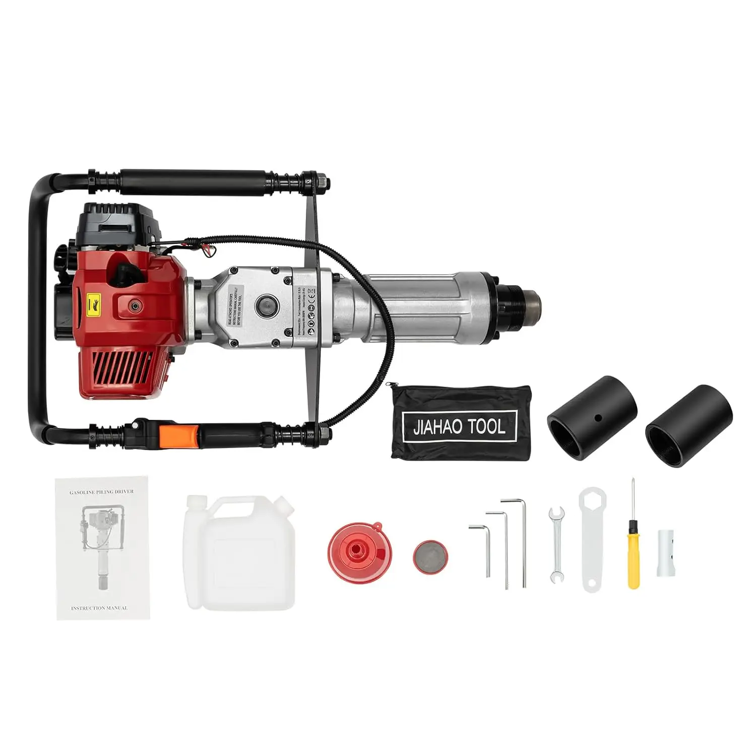 

Двухтактный бензиновый молот для забивания столбов 52 куб. см, 1900 Вт, с воздушным охлаждением, портативный, настраиваемый