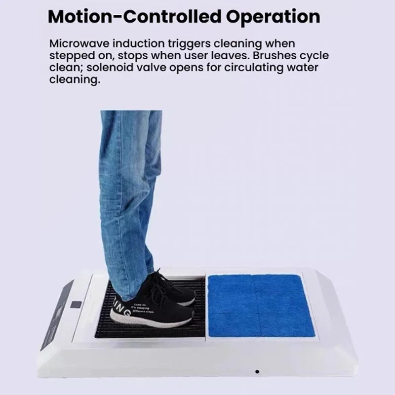 Máquina automática de limpieza de suelas de zapatos con inducción y limpiador de suelas de acero inoxidable para talleres de salas blancas
