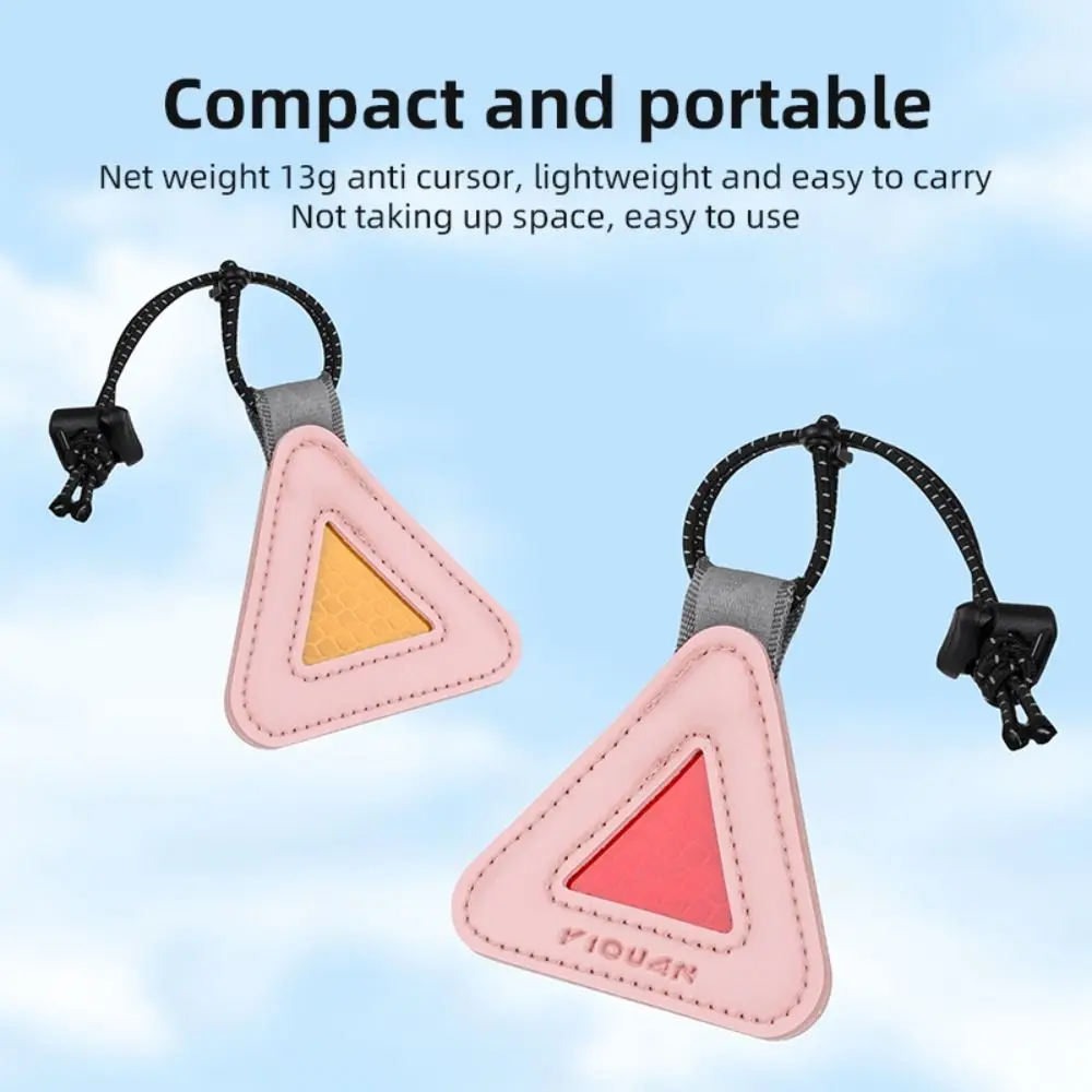 

High Brightness Bicycle Reflective Pendant Night Riding PVC Triangle Warning Pad Mini Multifunctional Reflective Triangle Sign