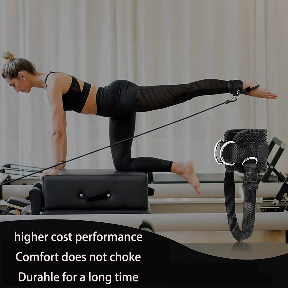 AED4-حزام الكاحل لآلة الكابلات، أربطة الفخذ للرجال والنساء، أربطة الفخذ للتمرين، مدرب الوركين، ضغط الساق، قوة العضلات، الصالة الرياضية
