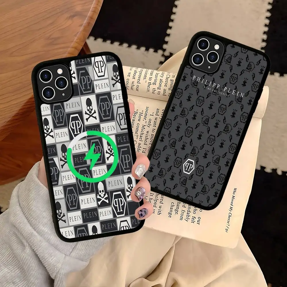 

Dark Handsome Style P-Philipp Plein-Fashionable Magnetic For Magsafe Phone Case For IPhone 17 Air 16 Pro Max Protective Cover