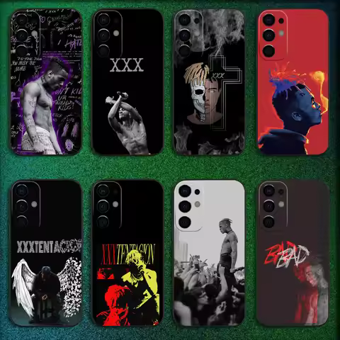 Rapper X-XXXTentacionS Phone Case For Samsung S25,S24,S21,S22,S23,S30,Ultra,S20,Plus,Fe,Lite,Note,10,9,5G Black Cover
