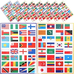 10 Sheets Mini Flags World Sticker Stickers Football Match Body Decals Self-adhesive Map of The Face Travel