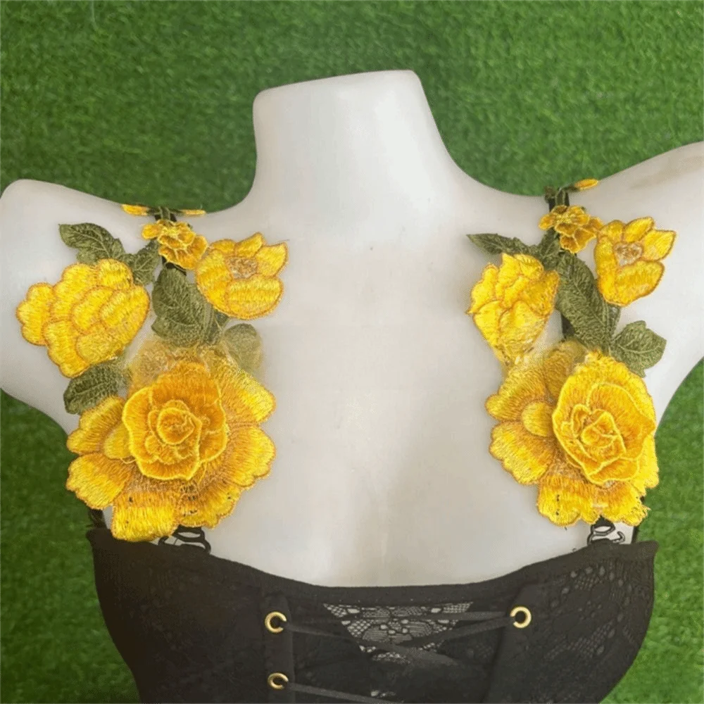 New Removable Floral Bra Straps Lace Polyester Shoulder Straps Elastic Decorative Bra Straps Replacement