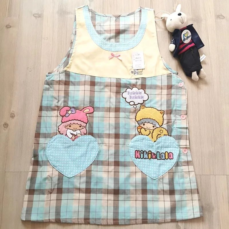 Sanrio My Little Twin Stars Cotton Adult Apron Fashion Women Men Household Kitchen Product Avental De Cozinha Delantal Cocina