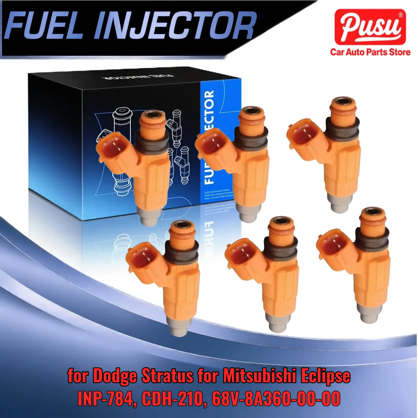

6pcs Fuel Injector Set for Chrysler Sebring Dodge Stratus Mitsubishi Eclipse 2001-2005 68V8A3600000