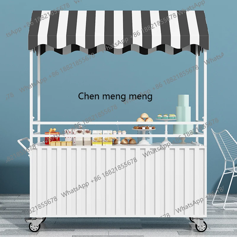 Stall cart shopping mall promotion, wrought iron snack truck dining car, stall night market, mobile sales