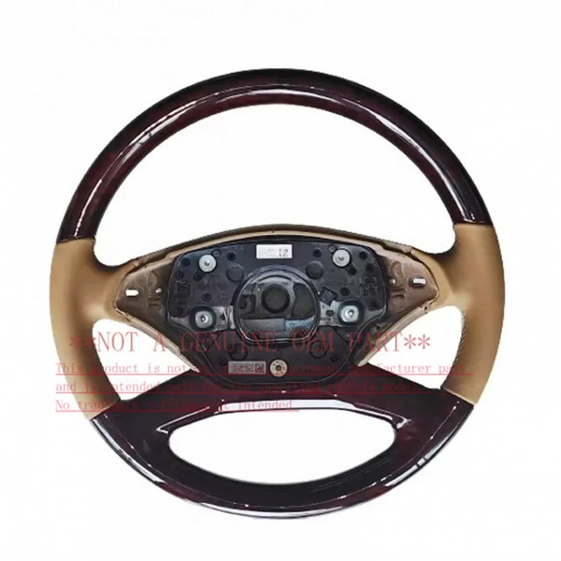 For Mercedes Benz C Class E Class A Class G63 CLA GLC GLB SLK GLA AMG Peach Wood Leather Carbon Fiber Steering Wheel