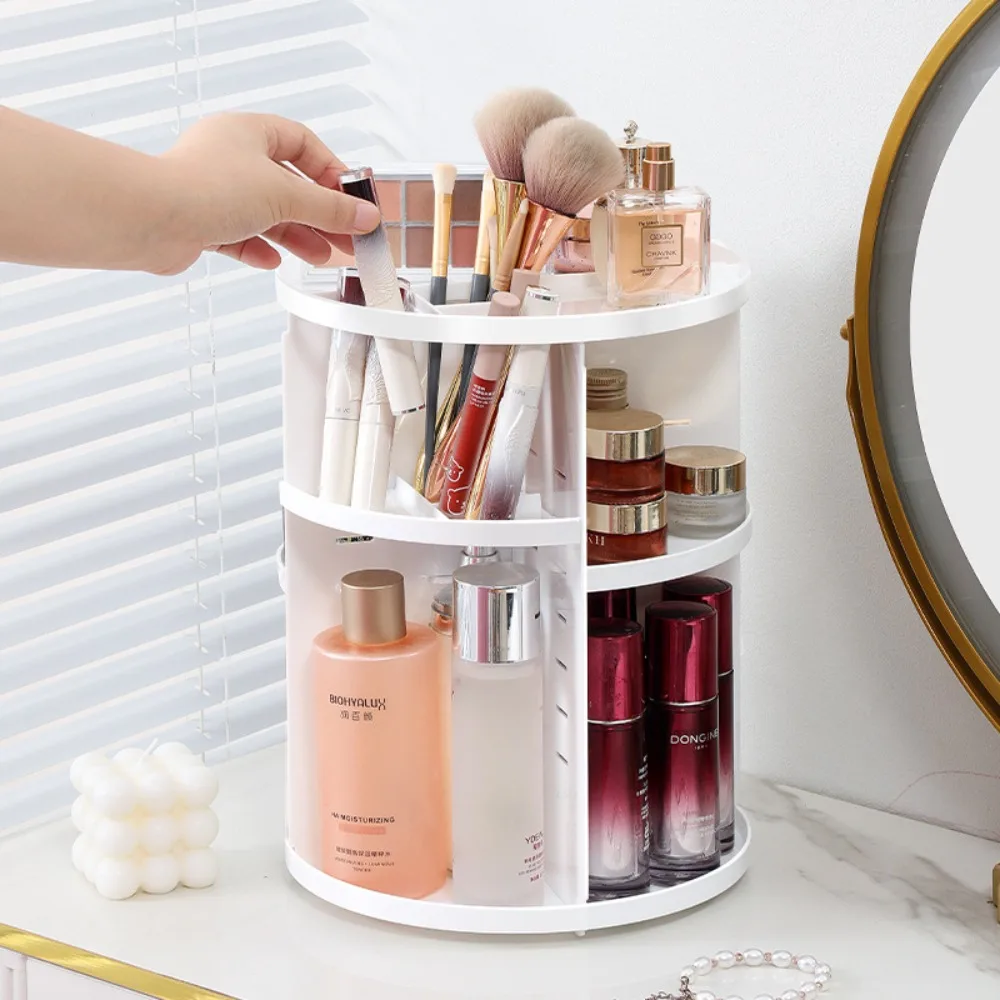 CANBOUN 360° Rotating Makeup Organizer Portable Bathroom Storage Large Household Transparent Anti Fouling And Dustproof Storage