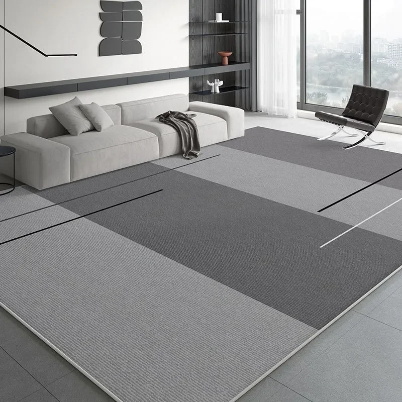 VIKAMA Tapis ton gris haut de gamme – Résistant à la saleté et antidérapant pour tapis de sol de salon, tapis de chambre à coucher, décoration de la maison