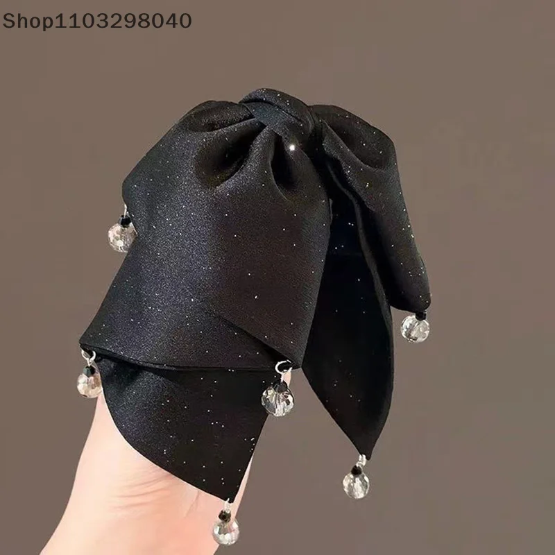 دبوس شعر أنيق من نسيج الدانتيل من حجر الراين مع مشبك سمك القرش - إكسسوارات شعر أنيقة للنساء #5