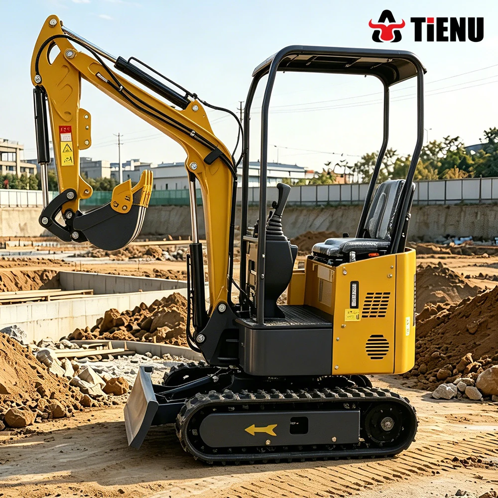 小型クローラ式バックホウショベル。CE認証取得済み。土木機械 - Tractor Backhoe のレビューと価格