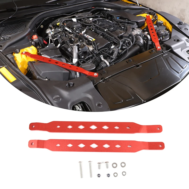 Aluminum Alloy Engine Bay Strut Bar Front Tower Brace Bar Engine Compart Reinforce Strut Bar For Toyota GR Supra A90 2019-2026