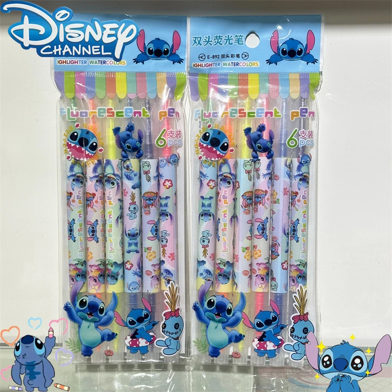 

Disney Stitch Highlighters Assorted Colors Double-ended Pastel Highlighter Marker Anime Cute Highlighter for Journaling Coloring