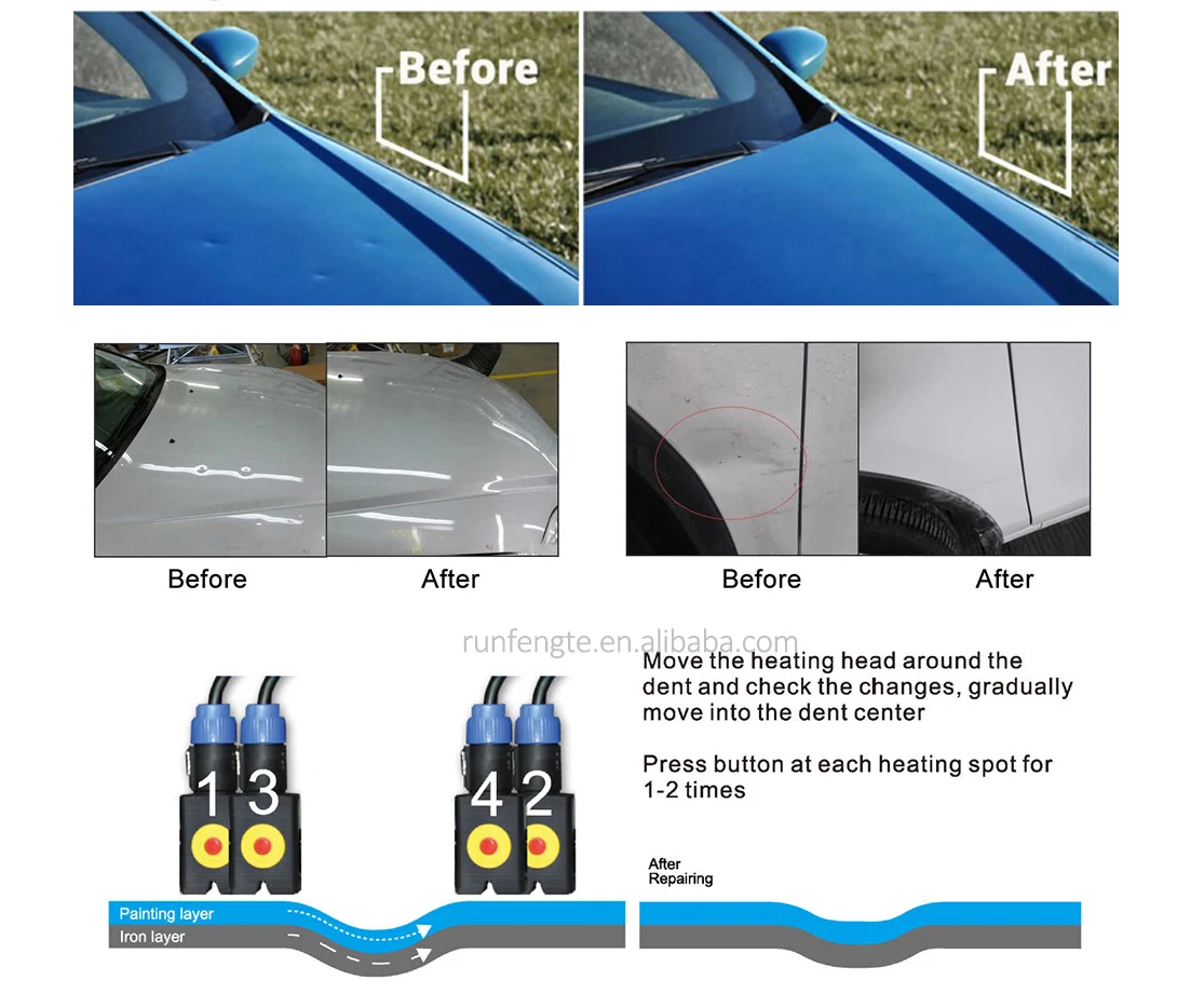 Induction Heater Machine Hot Box Car Paintless Dent Removing Repair Tool Digital Screen Paintless Dent Restore Pulling Tool