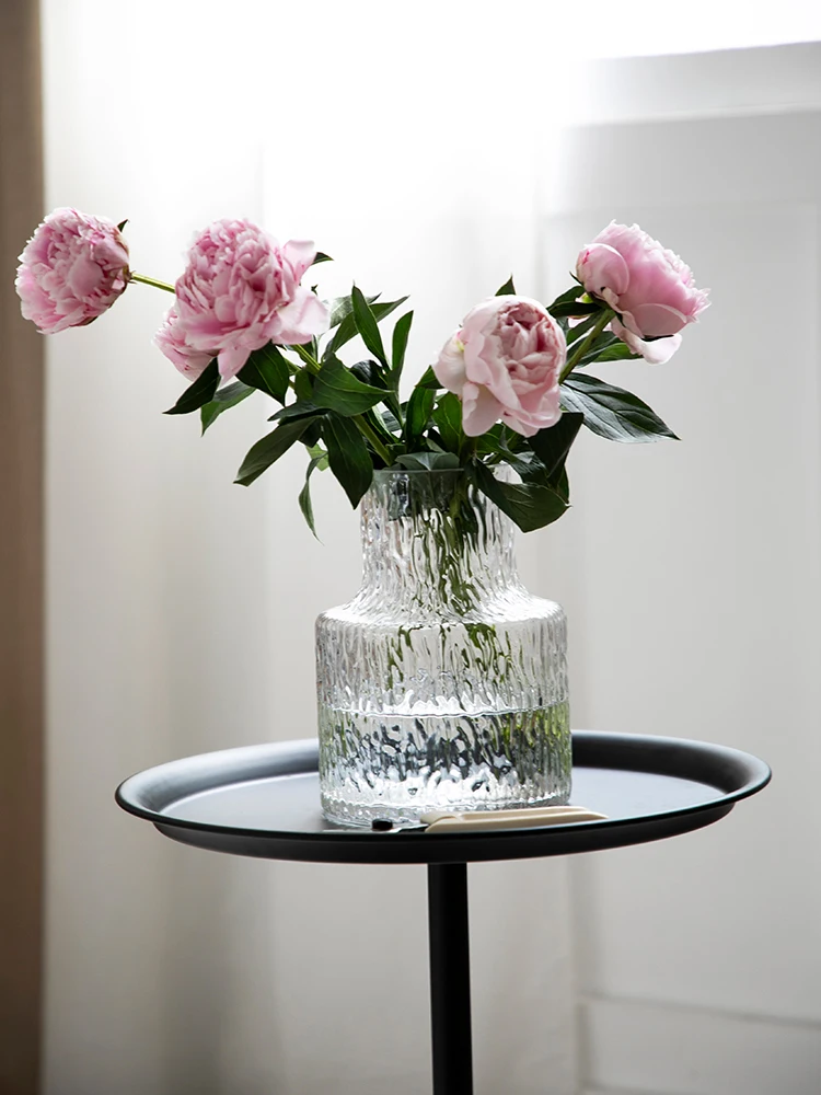 

Glass Vase Light Luxury High-End High-Grade Aquatic Flower Arrangement Ins Style Living Room Flower Decoration